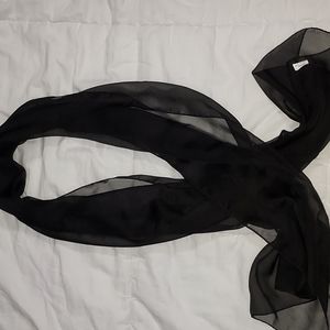 Black sheer scarf